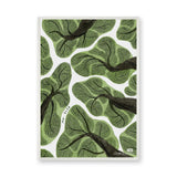 Botanical Modern Wall Art Poster – Green Tree Canopy Watercolor Print