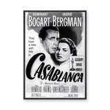 Casablanca Movie Vintage Wall Art Poster – Black and White Film Print