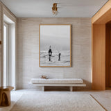 Champagne Ocean Surreal Wall Art Poster – Black and White Peace Swim