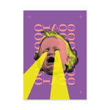 Chaos Crying Face Pop Art Wall Art Print – Purple Typography Portrait Print