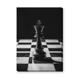 Chess King Modern Minimalist Wall Art Poster – Dramatic Black-and-White Photo