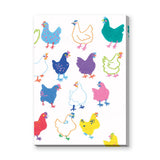 Chicken Kids Wall Art Poster – Colorful Hand-Drawn Hen Pattern
