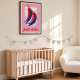 Chili Pepper Pop Art Wall Art Print – Just Chillin’ Red and Blue Peppers