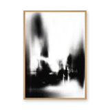 Cityscape Abstract Wall Art Print – Blurred Black and White Street Scene