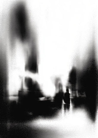 Cityscape Abstract Wall Art Print – Blurred Black and White Street Scene