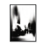 Cityscape Abstract Wall Art Print – Blurred Black and White Street Scene