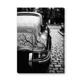 Classic Porsche 911 Vintage Wall Art Poster – Black and White Rear View
