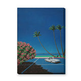 Coastal Convertible Retro Wall Decor – Palm-Lined Ocean Drive
