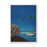 Coastal Convertible Retro Wall Decor – Palm-Lined Ocean Drive