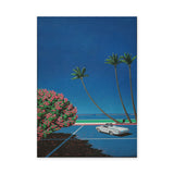 Coastal Convertible Retro Wall Decor – Palm-Lined Ocean Drive