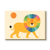 Colorful Lion Kids Wall Art Print – Cheerful Nursery Animal Print