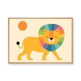 Colorful Lion Kids Wall Art Print – Cheerful Nursery Animal Print