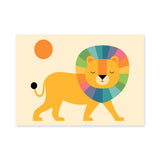 Colorful Lion Kids Wall Art Print – Cheerful Nursery Animal Print
