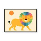 Colorful Lion Kids Wall Art Print – Cheerful Nursery Animal Print