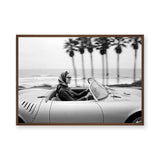 Convertible Coastal Vintage Wall Art Print – Black and White Ocean Road Drive
