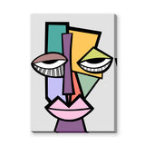Cubist Face Modern Geometric Wall Art Print – Colorful Abstract Portrait