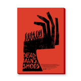 Dead Man's Shoes Movie Typography Wall Art Poster – Red and Black Shoe Print