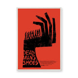 Dead Man's Shoes Movie Typography Wall Art Poster – Red and Black Shoe Print