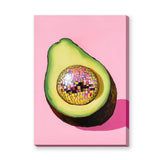 Disco Avocado Pop Art Wall Art Print – Surreal Pink Kitchen Print