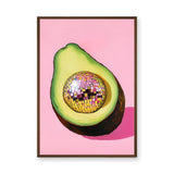 Disco Avocado Pop Art Wall Art Print – Surreal Pink Kitchen Print