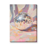 Disco Ball Retro Wall Art Poster – Pastel Abstract Music Print