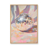 Disco Ball Retro Wall Art Poster – Pastel Abstract Music Print