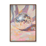 Disco Ball Retro Wall Art Poster – Pastel Abstract Music Print