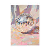 Disco Ball Retro Wall Art Poster – Pastel Abstract Music Print
