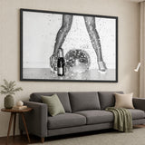 Disco Glam Photography Modern Retro Wall Art Print – Champagne Mirror Ball Scene