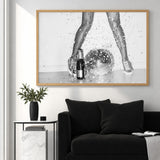 Disco Glam Photography Modern Retro Wall Art Print – Champagne Mirror Ball Scene