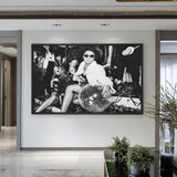 Disco Party Photography Modern Wall Art Poster – Black and White Mirror Ball Scene