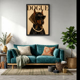 Dogue Stylish Doberman Typography Wall Art Poster – Fashion Dog Print
