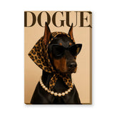 Dogue Stylish Doberman Typography Wall Art Poster – Fashion Dog Print
