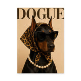Dogue Stylish Doberman Typography Wall Art Poster – Fashion Dog Print