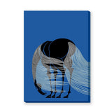 Elephant Modern Line Art Wall Art Print – Blue Abstract Animal Print