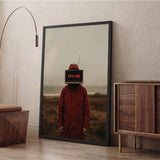 Fantasy-Surreal Typography Wall Art Print – Offline TV Head Portrait
