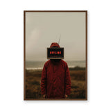 Fantasy-Surreal Typography Wall Art Print – Offline TV Head Portrait