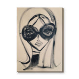 Fashion Portrait Line Art Wall Art Print – Woman in Oversized Sunglasses
