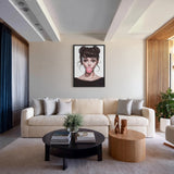 Fashion Portrait Pop-Art Wall Art Poster – Big-Eyed Girl Blowing Pink Bubble Gum