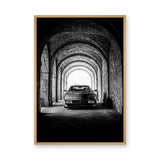Ferrari Testarossa Vintage Wall Art Print – Black-and-White Archway Photo