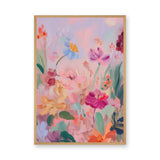 Floral Abstract Wall Art Poster – Soft Pastel Botanical Garden Print