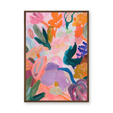 Floral Abstract Wall Art Print – Vibrant Botanical Painting Print