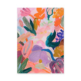 Floral Abstract Wall Art Print – Vibrant Botanical Painting Print