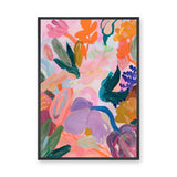 Floral Abstract Wall Art Print – Vibrant Botanical Painting Print
