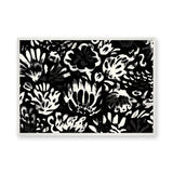 Floral Abstract Wall Decor – Bold Black and White Botanical Pattern