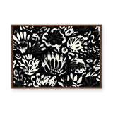 Floral Abstract Wall Decor – Bold Black and White Botanical Pattern