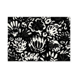Floral Abstract Wall Decor – Bold Black and White Botanical Pattern