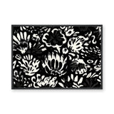 Floral Abstract Wall Decor – Bold Black and White Botanical Pattern