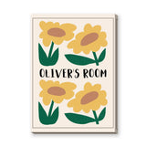 Floral Kids Typography Wall Decor – Oliver's Room Yellow Flower Print