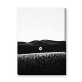 Floral Landscape Minimalist Wall Decor – Black and White Daisy Print